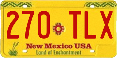 NM license plate 270TLX