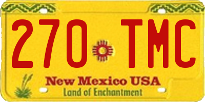 NM license plate 270TMC