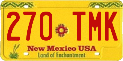 NM license plate 270TMK