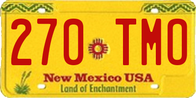 NM license plate 270TMO