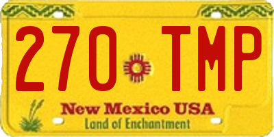 NM license plate 270TMP