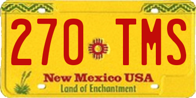 NM license plate 270TMS