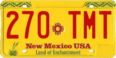 NM license plate 270TMT
