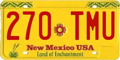 NM license plate 270TMU