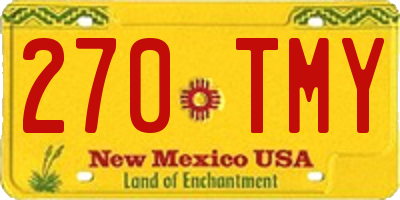 NM license plate 270TMY