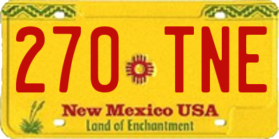 NM license plate 270TNE