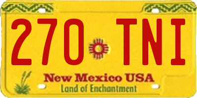 NM license plate 270TNI
