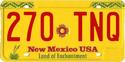 NM license plate 270TNQ