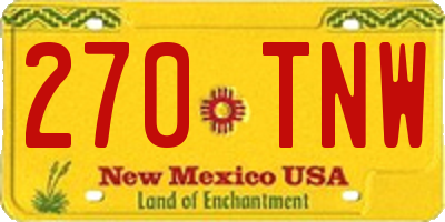 NM license plate 270TNW