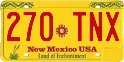 NM license plate 270TNX