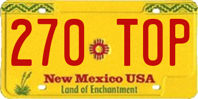 NM license plate 270TOP