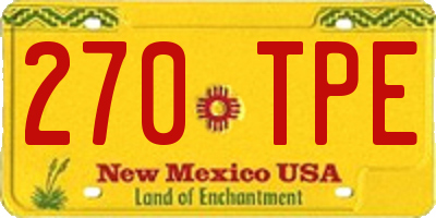 NM license plate 270TPE
