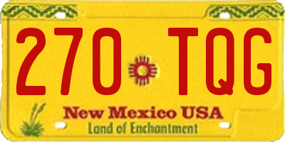 NM license plate 270TQG