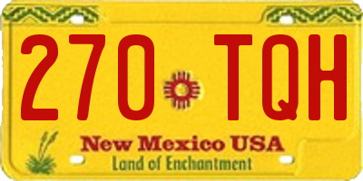 NM license plate 270TQH