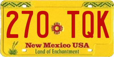 NM license plate 270TQK