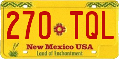 NM license plate 270TQL