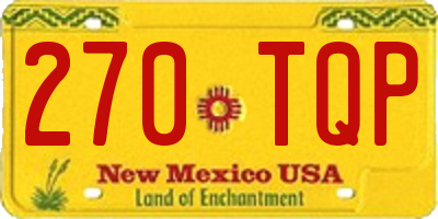NM license plate 270TQP