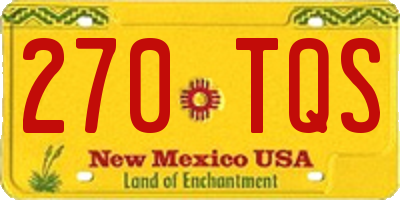 NM license plate 270TQS