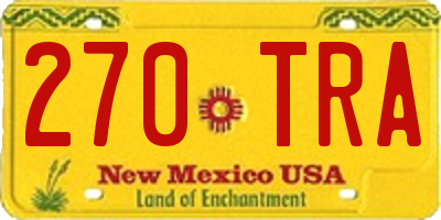 NM license plate 270TRA