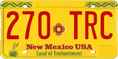 NM license plate 270TRC