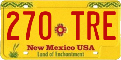 NM license plate 270TRE