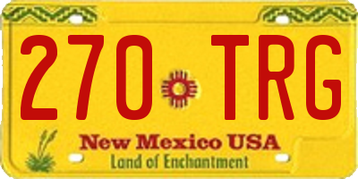 NM license plate 270TRG