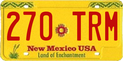 NM license plate 270TRM