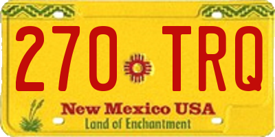 NM license plate 270TRQ