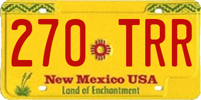 NM license plate 270TRR