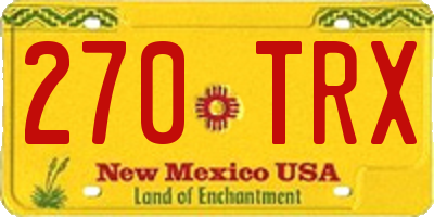 NM license plate 270TRX