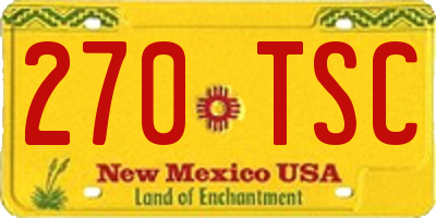 NM license plate 270TSC