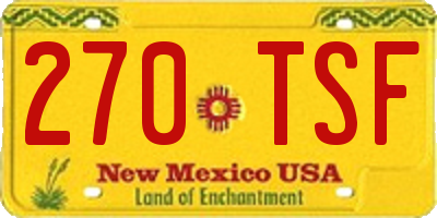 NM license plate 270TSF