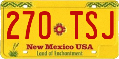 NM license plate 270TSJ