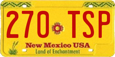 NM license plate 270TSP