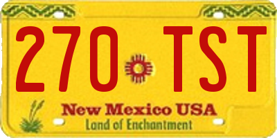 NM license plate 270TST