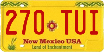 NM license plate 270TUI