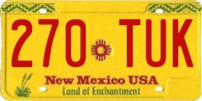 NM license plate 270TUK