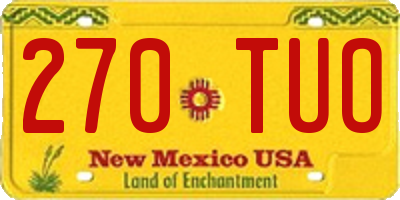 NM license plate 270TUO