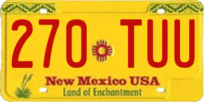 NM license plate 270TUU