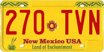 NM license plate 270TVN