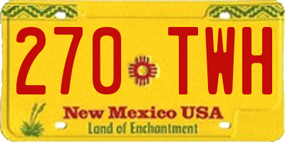 NM license plate 270TWH