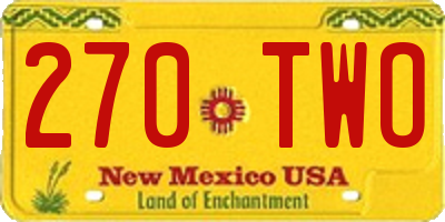 NM license plate 270TWO