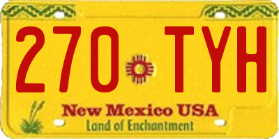 NM license plate 270TYH