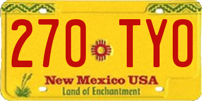 NM license plate 270TYO