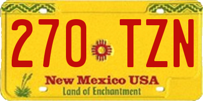 NM license plate 270TZN