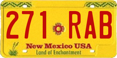 NM license plate 271RAB