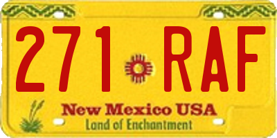 NM license plate 271RAF