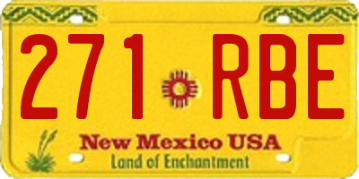 NM license plate 271RBE
