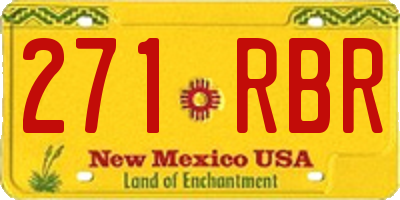 NM license plate 271RBR