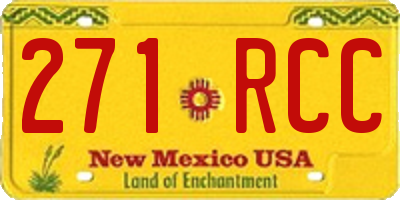 NM license plate 271RCC
